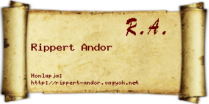 Rippert Andor névjegykártya